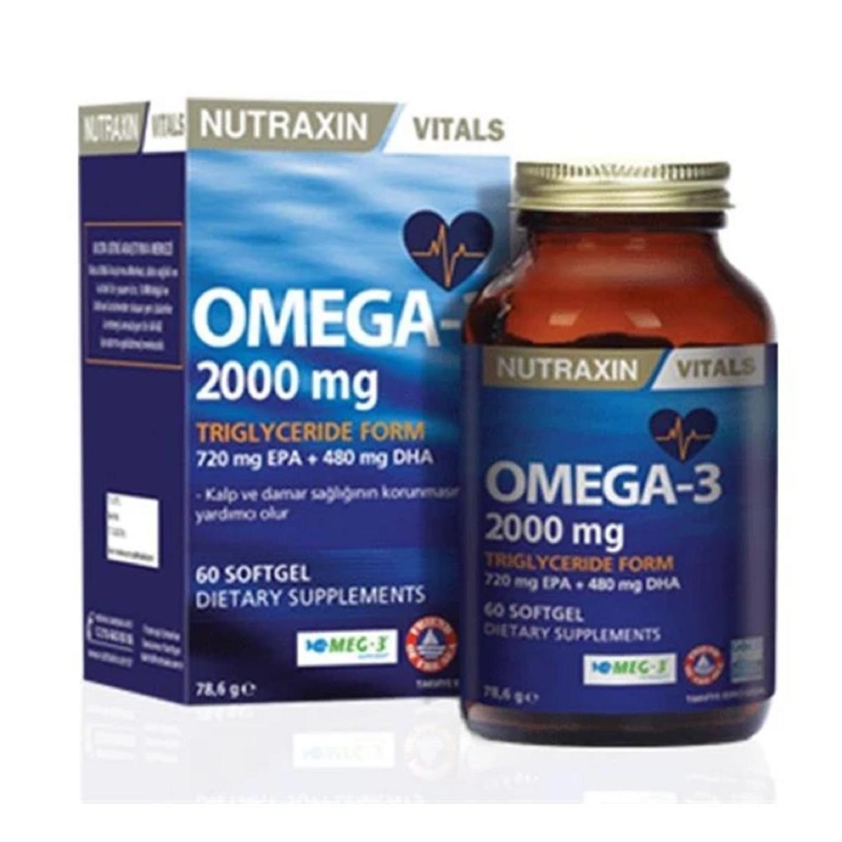 Nutraxin Omega 3 Kapsül 2000 mg 60 Adet