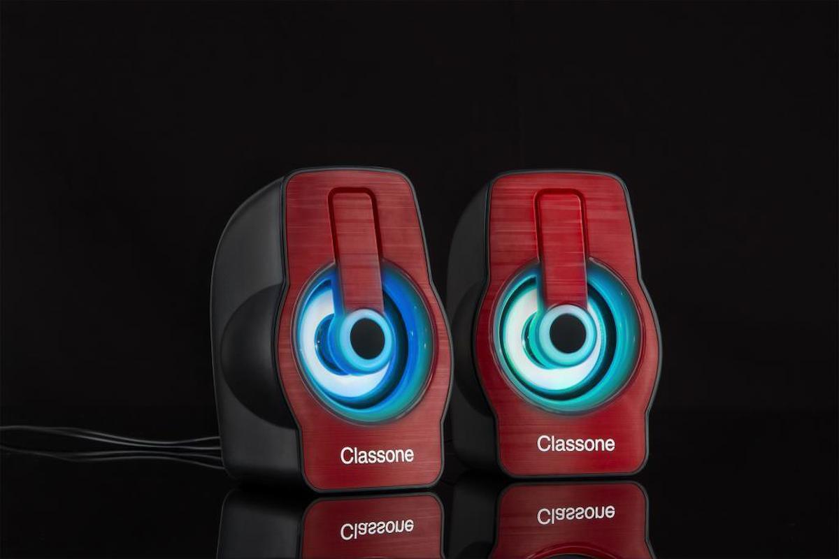 Classone X1R RGB USB Kablolu Mini 1+1 Bilgisayar Hoparlörü