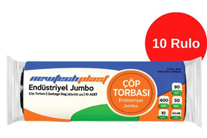 Newtechplast Jumbo Boy 80x110 cm 10x10 Adet Çöp Poşeti