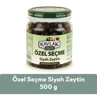 Kavlak Zeytin Gemlik Tuzlu Sele Siyah Zeytin Pet Kavanoz 500 gr