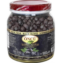 Öncü 201-260 Kalibre Tuzlu Salamura Siyah Zeytin Pet Kavanoz 24x1 kg