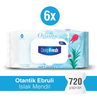 Deep Fresh Otantik Ebruli 120 Yaprak 6'lı Paket Islak Mendil