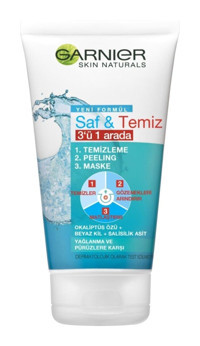 Garnier Saf & Temiz 3ü1 Arada Okaliptus Killi Krem Yüz Maskesi 50 ml