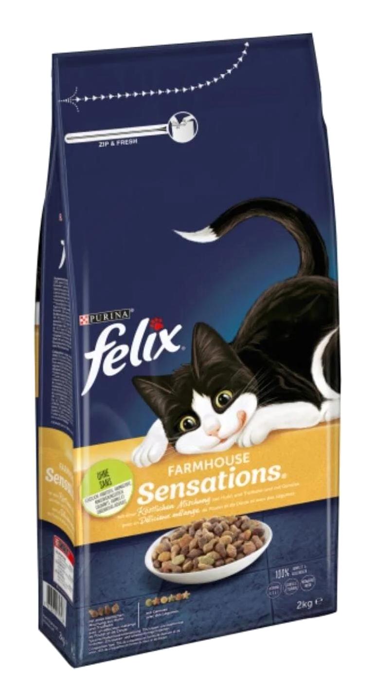 Felix Sensations Hindi - Tavuk Az Tahıllı Yetişkin Kedi Maması 2 kg