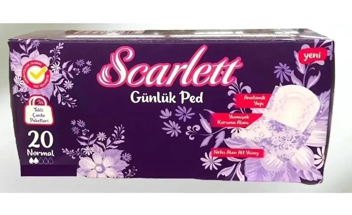 SCARLETT Tek Sargılı Günlük Ped Normal 20 li 5 Adet