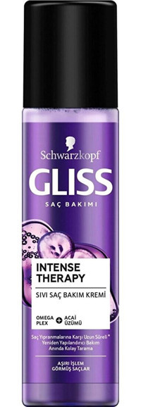 Gliss Intense Therapy Nemlendirici Onarıcı Acai Üzümü Omega Plex Kadın Saç Kremi 200 ml