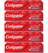 Colgate Visible White Naneli Florürlü Diş Macunu 5x75 ml