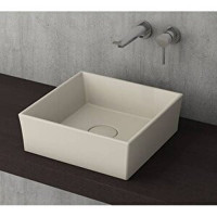 Bocchi 1173-007-0125 Klasik Tekli 38 cm Seramik Tezgah Üstü Kare Lavabo