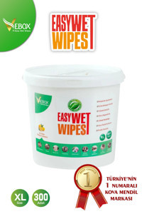 Vebox Easy Wet Wipes Limon Ferahlığı Kova Eko 300 Yaprak Islak Mendil