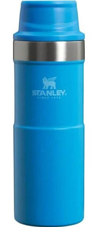 Stanley Klasik Trigger-Action Paslanmaz Çelik 350 ml Bardak Outdoor Termos Mavi