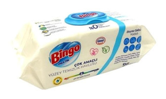 Bingo Pratik Beyaz Sabun Kokulu 96 Yaprak 24'lü Paket Yüzey Temizleme Mendili