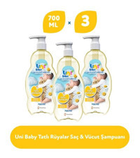 Uni Baby Göz Yakmayan Hipoalerjenik Tüm Ciltler İçin Papatya Özlü Bebek Şampuanı 3x700 ml