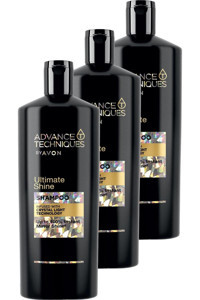 Avon Advance Techniques Parlaklık Tüm Saçlar İçin Sade Standart Kadın Şampuanı 3x700 ml