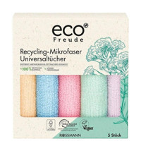 Eco Freude Geri Dönüştürülmüş 5'li Mikrofiber Temizlik Bezi