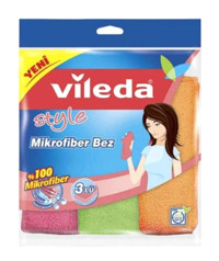 Vileda Style 3'lü Mikrofiber Temizlik Bezi