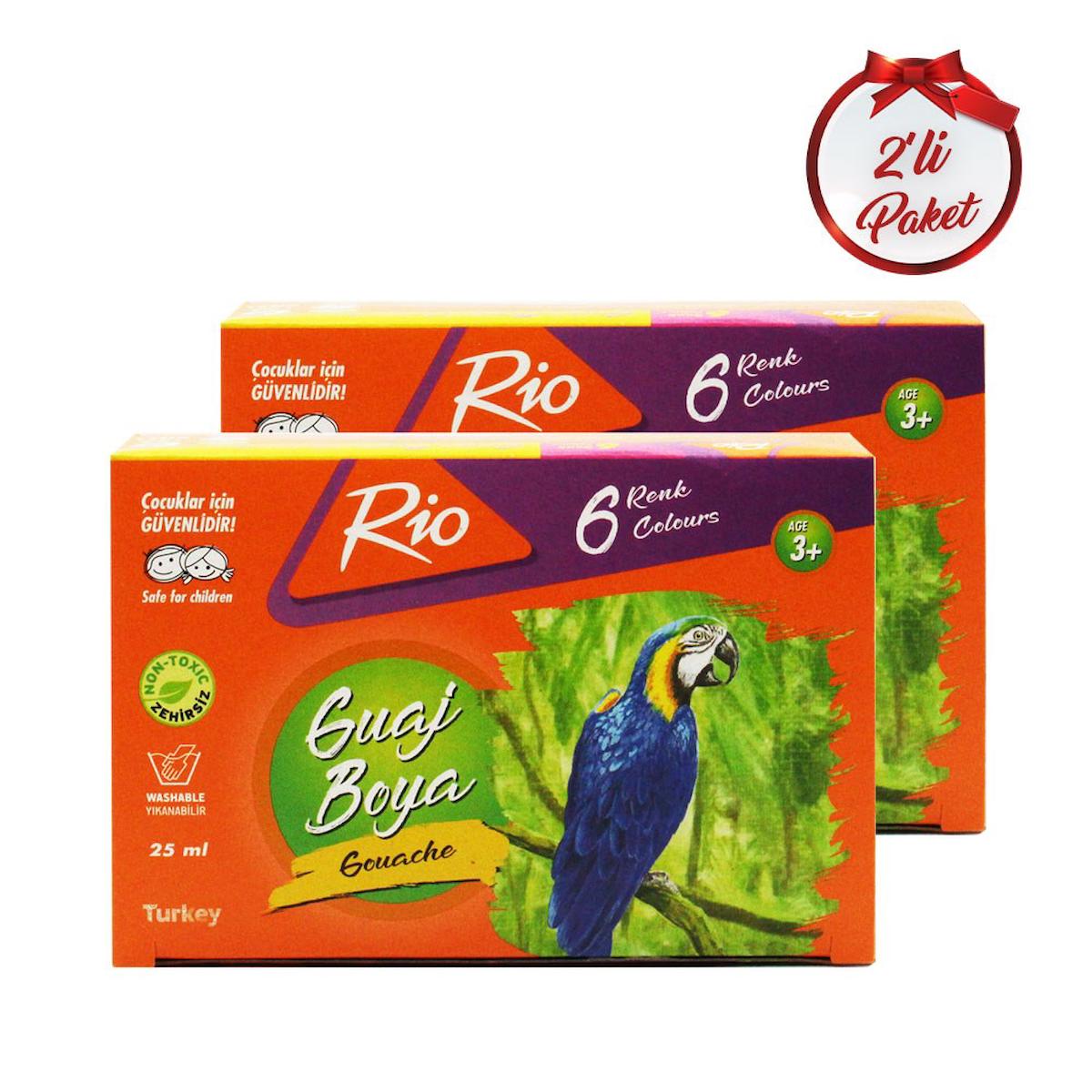 Rio Çok Renkli 12x25 ml Guaj Boya Seti