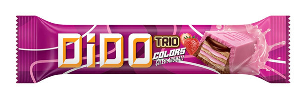 Ülker Dido Trio Colors Çilek Kremalı Gofret 24x36.5 gr