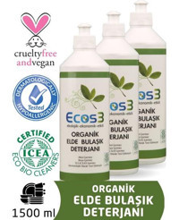 Ecos3 Organik Limon Kokulu El Bulaşık Deterjanı 3x500 ml