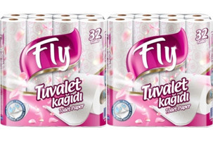 Fly 2 Katlı Renkli 64'lü Rulo Tuvalet Kağıdı