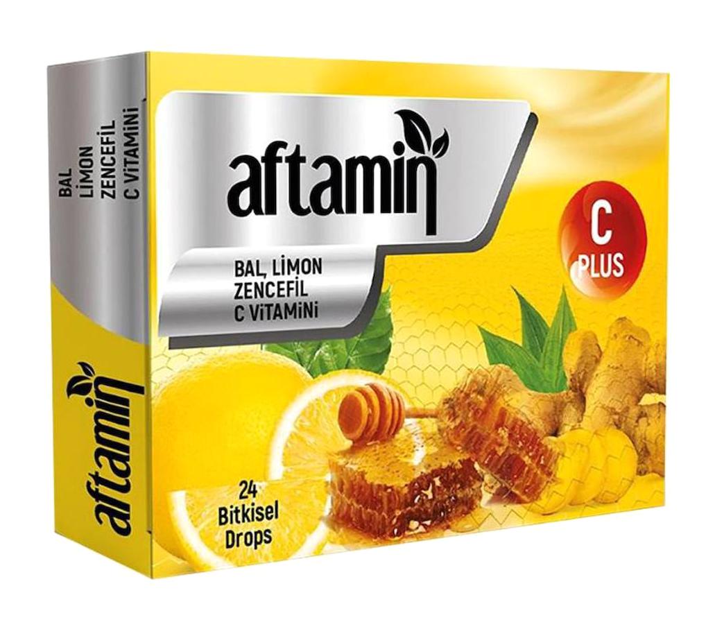 Aftamin Ballı Limonlu Zerdeçal Yetişkin 24 Adet Pastil