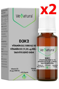 Venatura Vitamin D3 K2 Sıvı Yetişkin Vitamin 2x20 ml