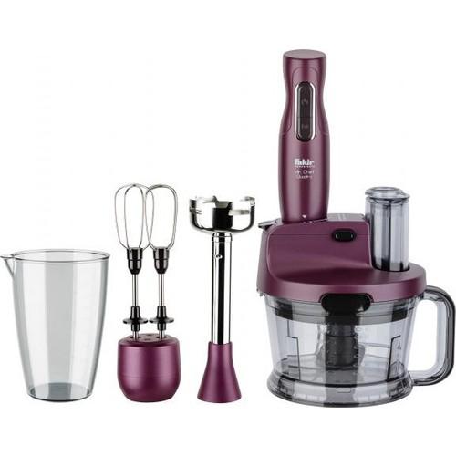 Fakir Mrchef Quadro 1.5 lt Plastik Turbo Fonksiyonu 1000 W 4 Bıçaklı 4'lü Blender Seti Pembe