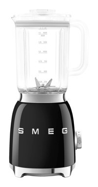 Smeg 50'S Stlye Blf03Bleu 1.5 lt Plastik Kişisel Buz Kırıcı Turbo Fonksiyonu 800 W 4 Bıçaklı Blender Gri-Siyah