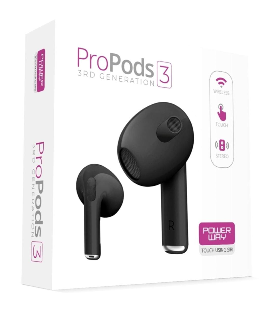 Powerway Propods 3 Su Geçirmez Tek Mikrofonlu 5.0 Silikonsuz Gürültü Önleyici Kablosuz Kulak İçi Bluetooth Kulaklık