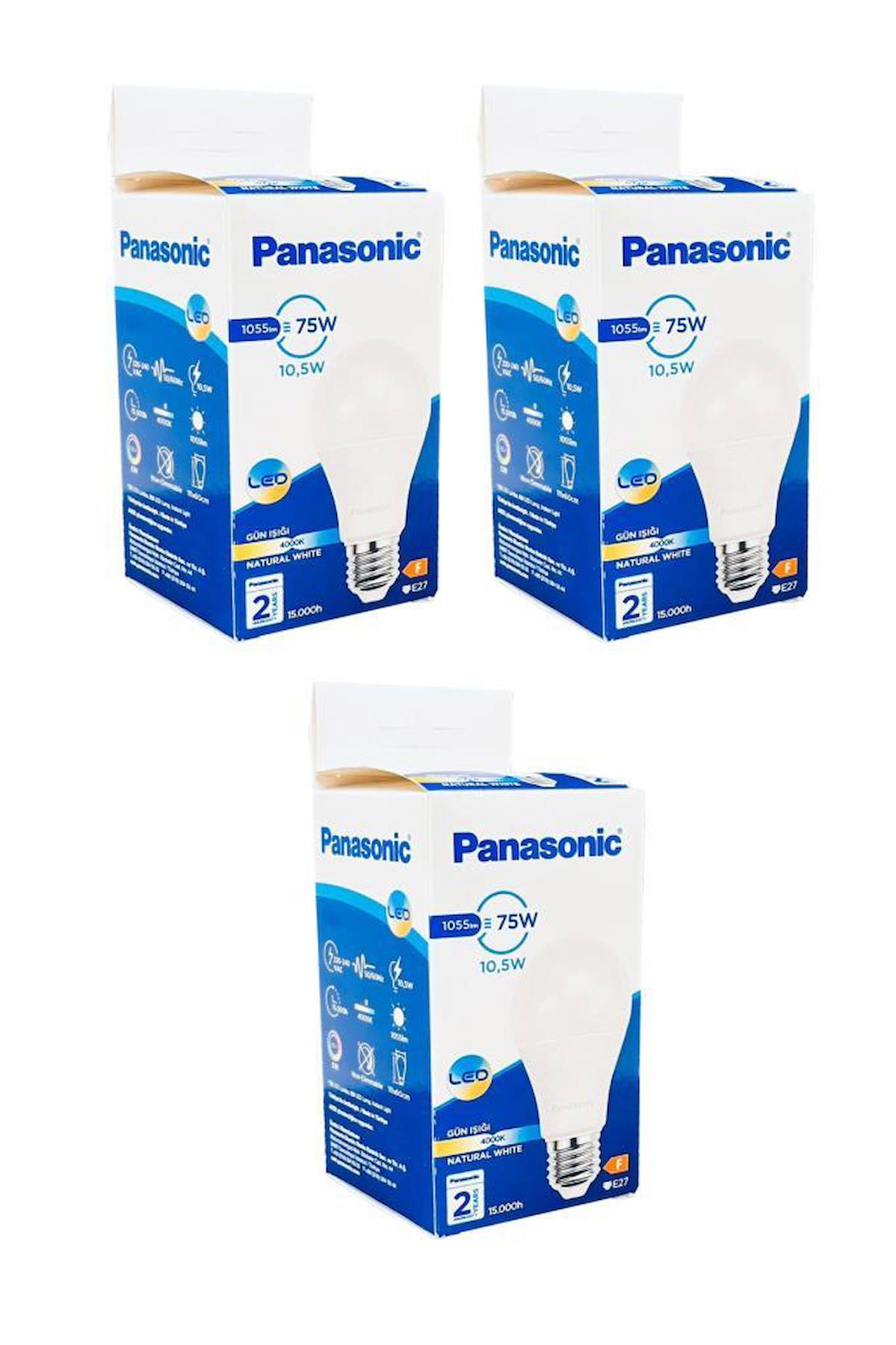 Panasonic 4000K 10.5 W Dimmerli Gün Işığı E27 Armut LED Ampul