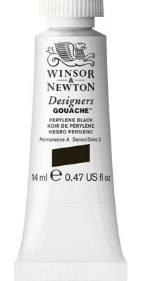 Winsor & Newton Designers 505 Tüp Siyah 14 ml Guaj Boya