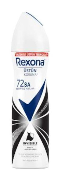 Rexona Black & White Invisible Pudralı Ter Önleyici Antiperspirant Sprey Kadın Deodorant 150 ml