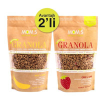 Mom's Natural Foods Chia Cevizli Çilekli Muzlu Granola 2x360 gr