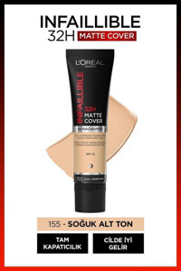 L'oréal Paris Infaillible 32h Matte Cover 155 Serum Tüp Fondöten 30 ml