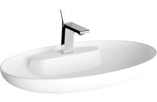 Vitra Memoria 5881B401-0563 Klasik Tekli 75 cm Seramik Tezgah Üstü Oval Lavabo Mat Beyaz