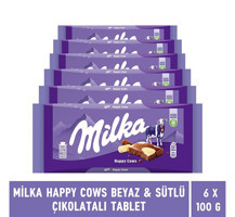 Milka Happy Cows Sütlü Çikolata 100 gr 6 Adet