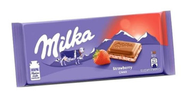 Milka Tablet Çilekli Yoğurtlu Sütlü Çikolata 100 gr 2 Adet