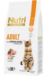 Nutri Feline Tavuklu Tahıllı Yetişkin Kedi Maması 10 kg