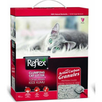 Reflex Granüllü Topaklanan İnce Taneli Aktif Karbonlu Bentonit Kedi Kumu 2x10 lt