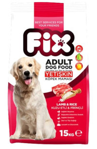 Fix Kuzu Etli Pirinçli Tüm Irklar Yetişkin Köpek Maması 15 kg