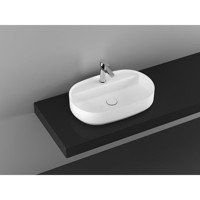 Isvea Infinity Klasik Tekli 60 cm Seramik Tezgah Üstü Oval Lavabo Beyaz