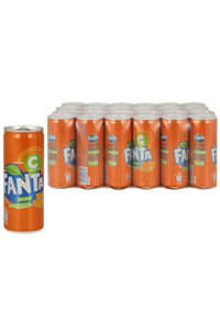 Fanta Portakallı Kutu Gazoz 24 Adet 330 ml