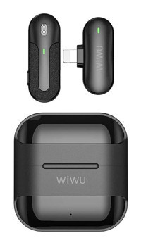 Wiwu Wi-WM001 Condenser Lightning Kablosuz Yayıncı Bluetooth Siyah Yaka Mikrofon