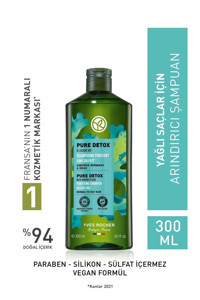 Yves Rocher Pure Detox Arındırıcı Düz Saçlar İçin Sülfatsız Parabensiz Kremsiz Şampuan Unisex Şampuanı 300 ml