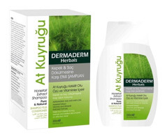 Dermaderm Laboratories Güçlendirici Düz Saçlar İçin At Kuyruğu Parabensiz Kremsiz Şampuan Unisex Şampuanı 250 ml