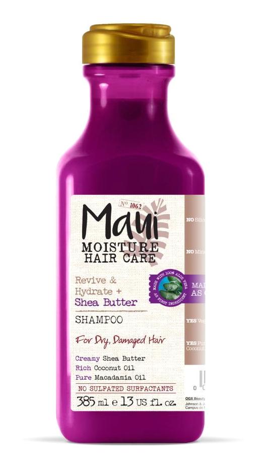 Maui Shea Butter Nemlendirici Kuru Düz Saçlar İçin Sülfatsız Kremsiz Şampuan Unisex Şampuanı 385 ml