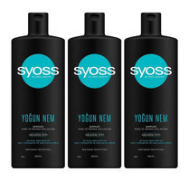 Syoss Nemlendirici Düz Saçlar İçin Kremsiz Şampuan Unisex Şampuanı 3x500 ml