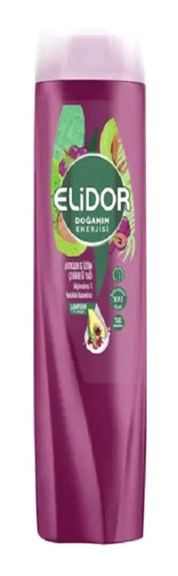 Elidor Doğanın Enerjisi Onarıcı Düz Saçlar İçin Avokado-Üzüm Çekirdeği Kremsiz Şampuan Unisex Şampuanı 200 ml