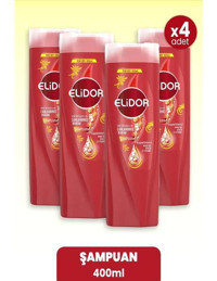 Elidor Superblend Renk Koruyucu Düz Saçlar İçin Kremsiz Şampuan Unisex Şampuanı 4x400 ml