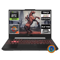 Asus TUF Gaming A15 FA507NU-LP030A2 Harici GeForce RTX 4050 AMD Ryzen 7 7735HS 8 GB DDR5 1 TB - 512 GB SSD 15.6 inç FHD Freedos Gaming Laptop CNT003 Çanta