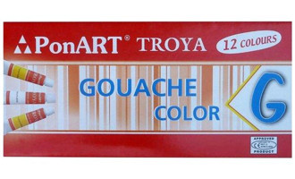 Ponart Troya Tüp Çok Renkli 12x12 ml Guaj Boya Seti